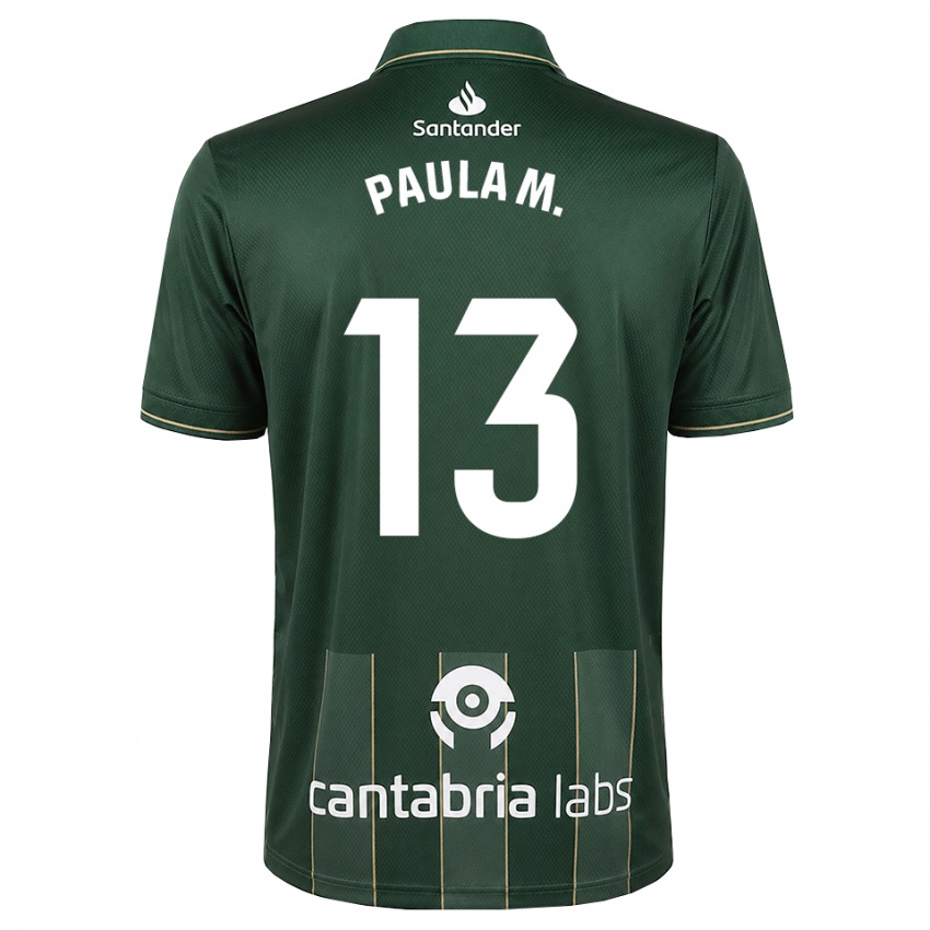 ילדים Paula Muñoz Álvarez #13 אפור כהה לבן הרחק ג'רזי 2026/27 חולצה קצרה