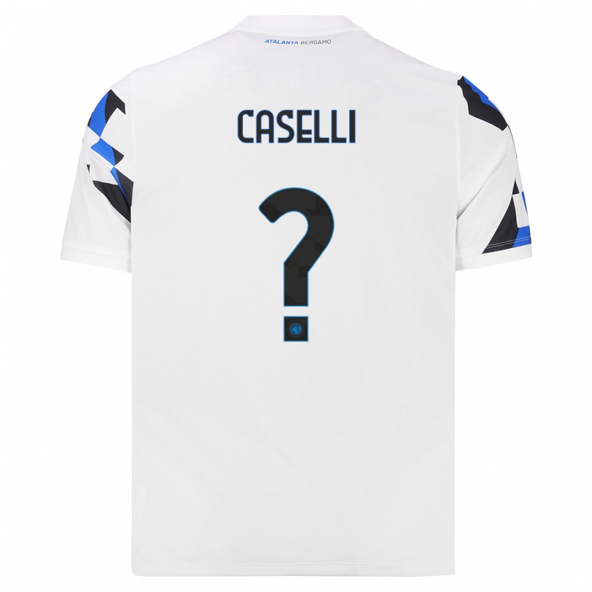 ילדים Tommaso Caselli #0 לבן אדום כחול הרחק ג'רזי 2026/27 חולצה קצרה