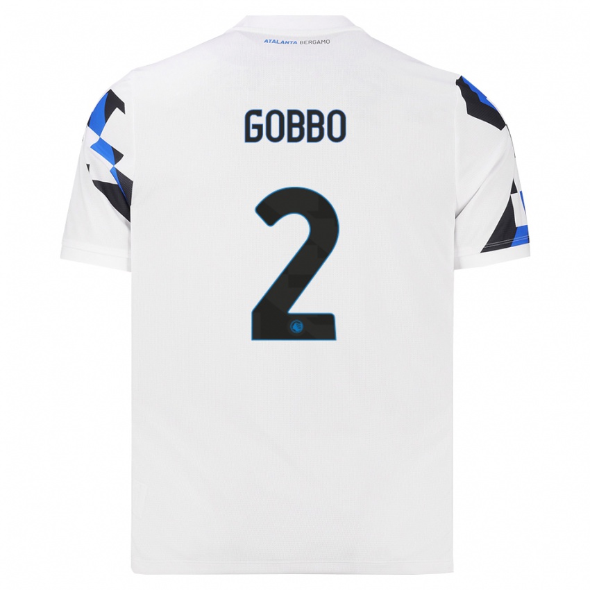 ילדים Luca Gobbo #2 לבן אדום כחול הרחק ג'רזי 2026/27 חולצה קצרה