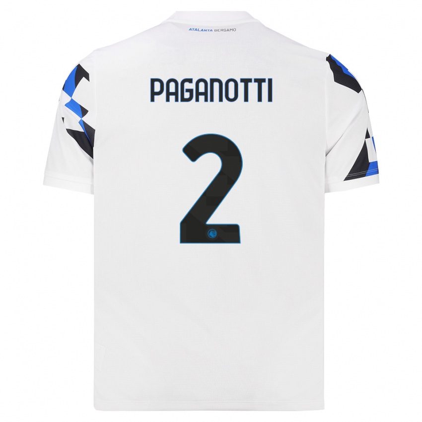 ילדים Emanuele Paganotti #2 לבן אדום כחול הרחק ג'רזי 2026/27 חולצה קצרה