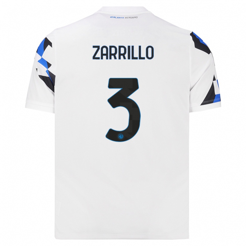ילדים Antonio Zarrillo #3 לבן אדום כחול הרחק ג'רזי 2026/27 חולצה קצרה