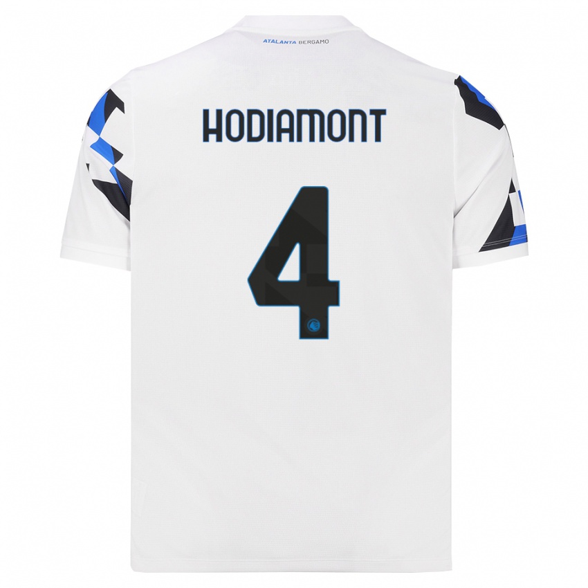 ילדים Lyam Hodiamont #4 לבן אדום כחול הרחק ג'רזי 2026/27 חולצה קצרה