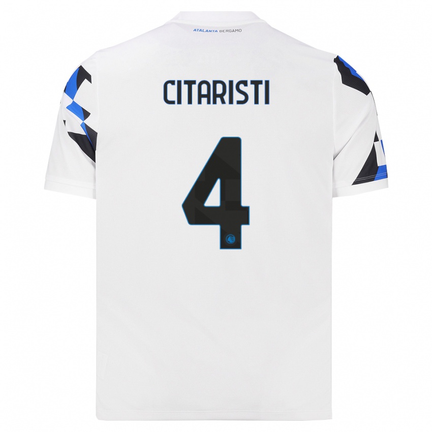 ילדים Christian Citaristi #4 לבן אדום כחול הרחק ג'רזי 2026/27 חולצה קצרה