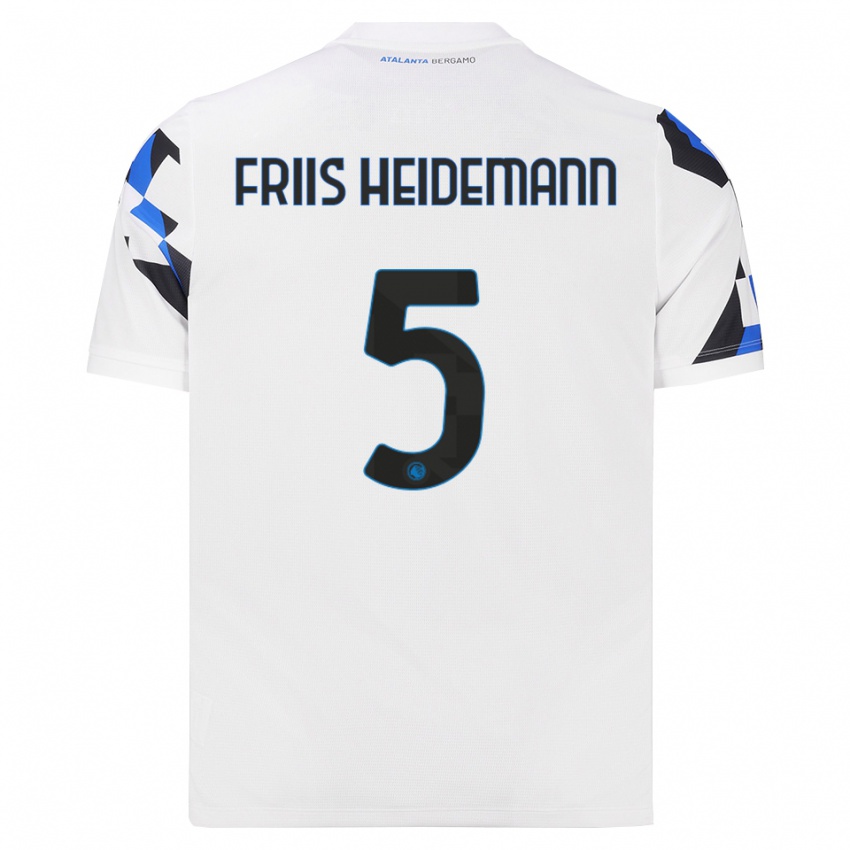 ילדים Lukas Friis Heidemann #5 לבן אדום כחול הרחק ג'רזי 2026/27 חולצה קצרה