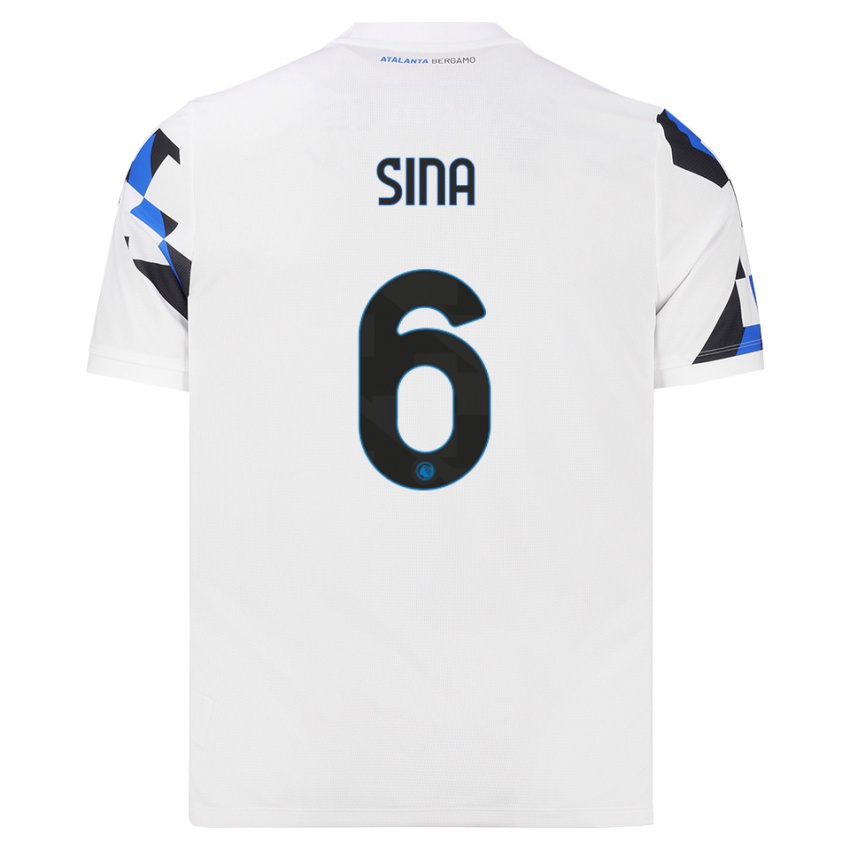 ילדים Sebastian Sina #6 לבן אדום כחול הרחק ג'רזי 2026/27 חולצה קצרה