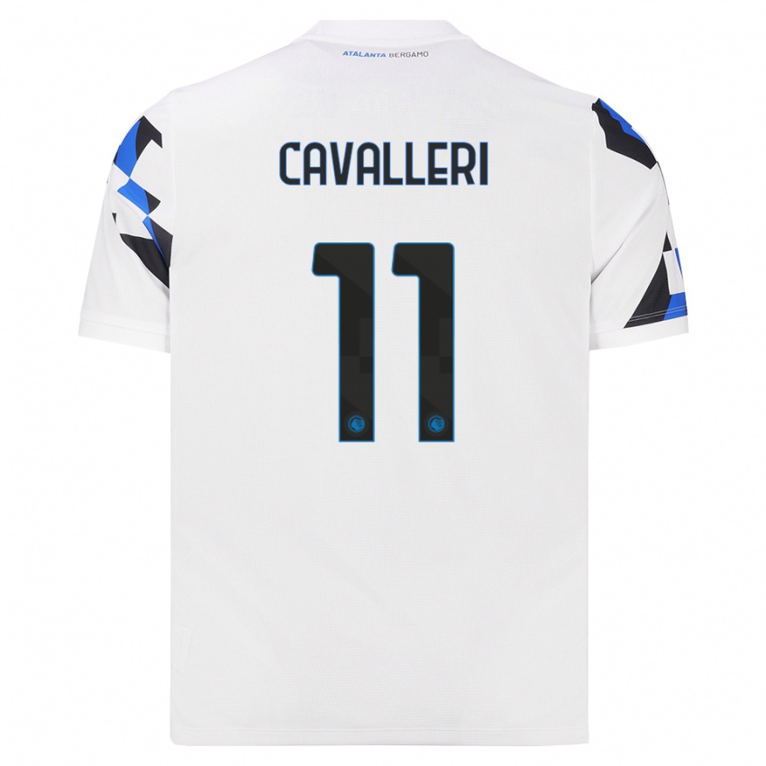 ילדים Nicolas Cavalleri #11 לבן אדום כחול הרחק ג'רזי 2026/27 חולצה קצרה