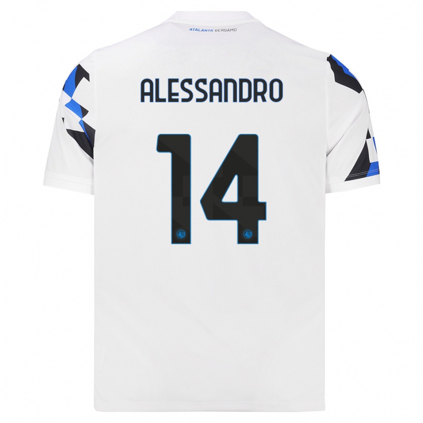 ילדים Alessandro Rinaldi #14 לבן אדום כחול הרחק ג'רזי 2026/27 חולצה קצרה