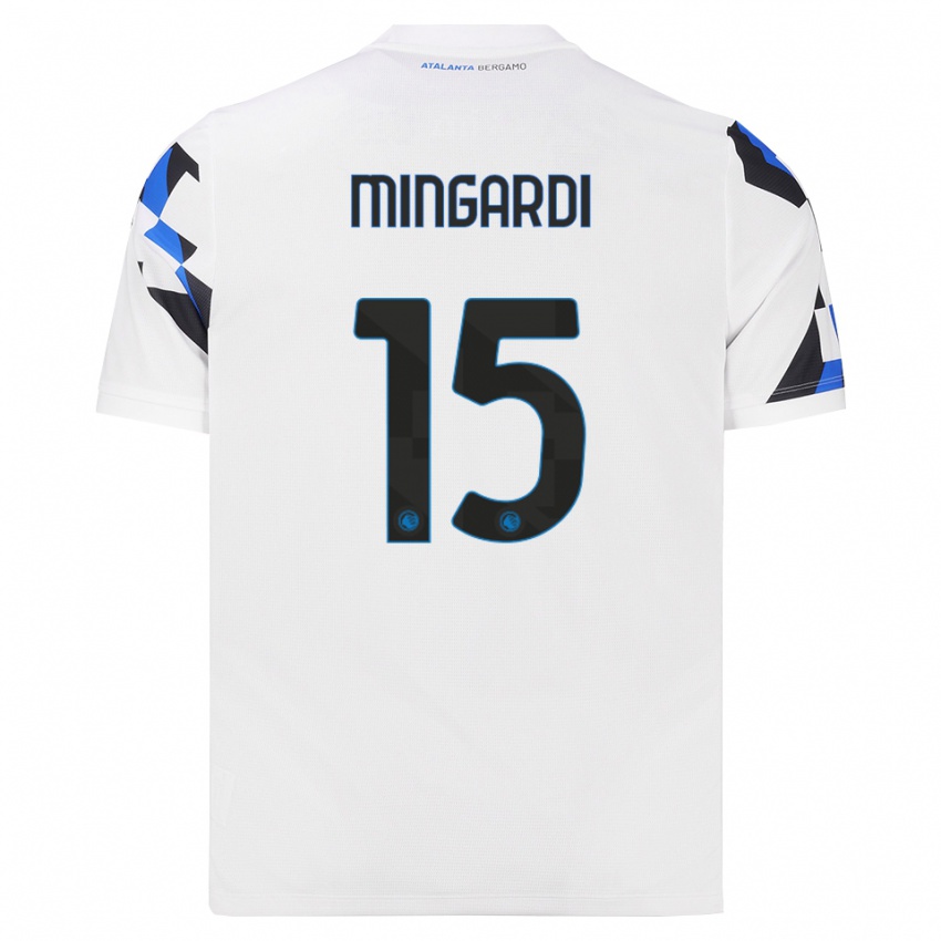 ילדים Davide Mingardi #15 לבן אדום כחול הרחק ג'רזי 2026/27 חולצה קצרה