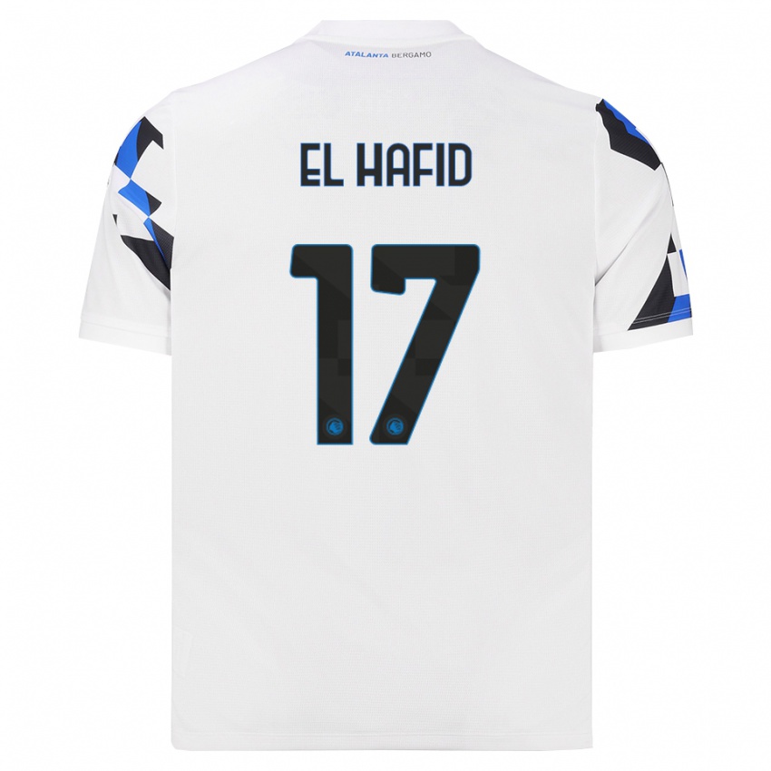 ילדים Badr El Hafid #17 לבן אדום כחול הרחק ג'רזי 2026/27 חולצה קצרה