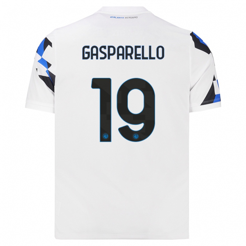 ילדים Francesco Gasparello #19 לבן אדום כחול הרחק ג'רזי 2026/27 חולצה קצרה