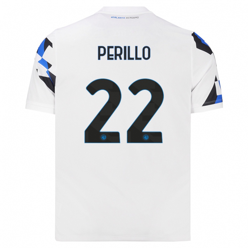 ילדים Diego Perillo #22 לבן אדום כחול הרחק ג'רזי 2026/27 חולצה קצרה