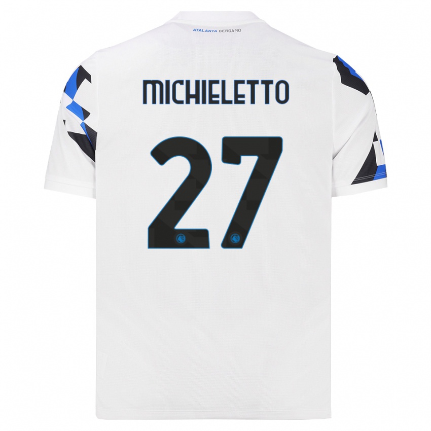 ילדים Andrea Michieletto #27 לבן אדום כחול הרחק ג'רזי 2026/27 חולצה קצרה