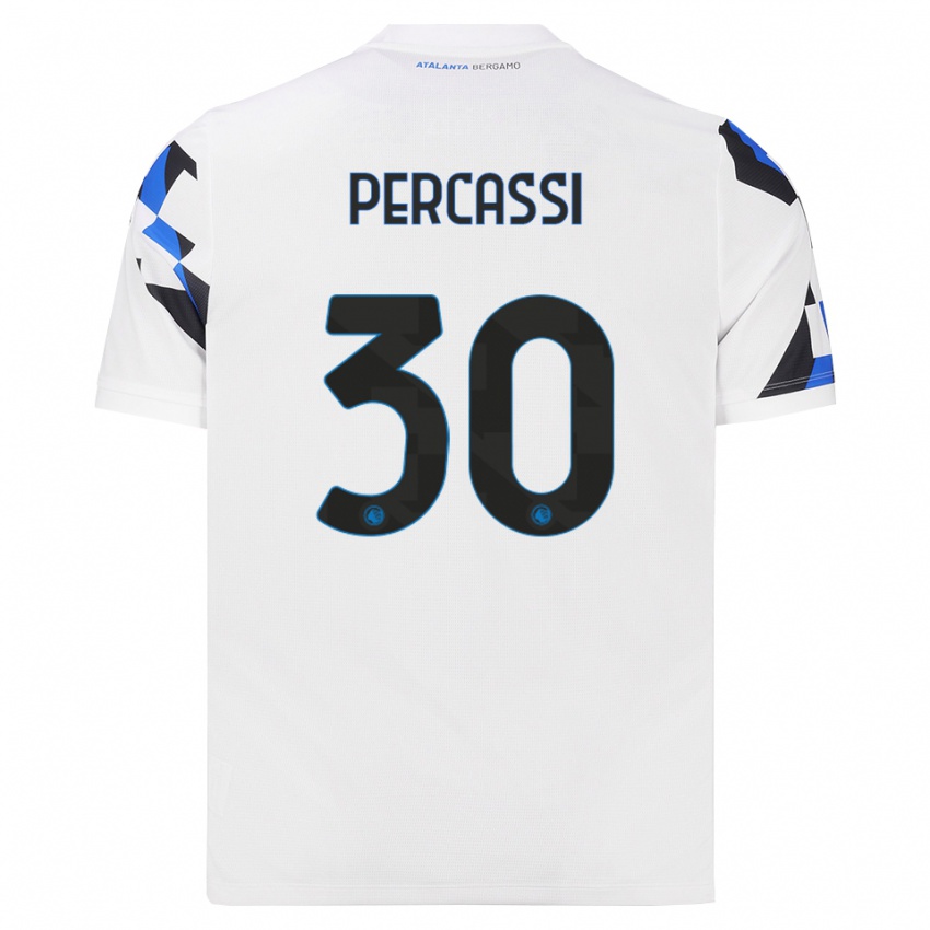 ילדים Giovanni Percassi #30 לבן אדום כחול הרחק ג'רזי 2026/27 חולצה קצרה
