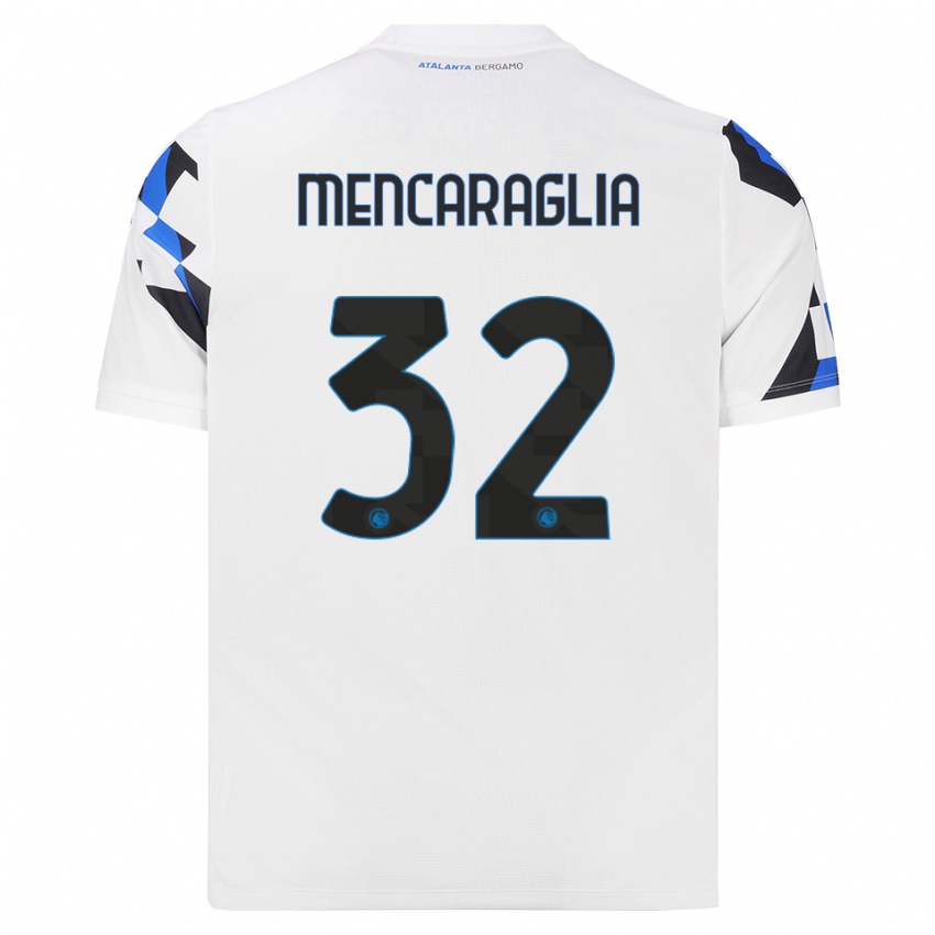 ילדים Filippo Mencaraglia #32 לבן אדום כחול הרחק ג'רזי 2026/27 חולצה קצרה