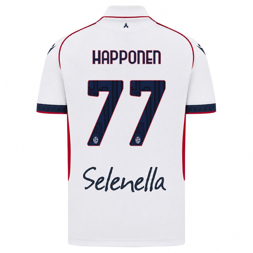 ילדים Ukko Happonen #77 לבן אדום כחול מלכותי הרחק ג'רזי 2026/27 חולצה קצרה