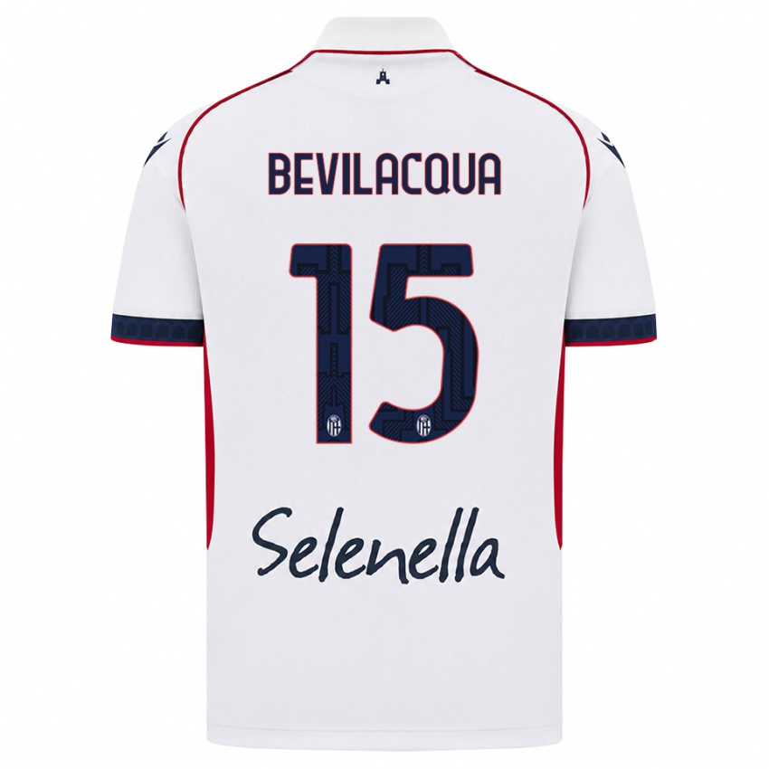 ילדים Vincenzo Bevilacqua #15 לבן אדום כחול מלכותי הרחק ג'רזי 2026/27 חולצה קצרה