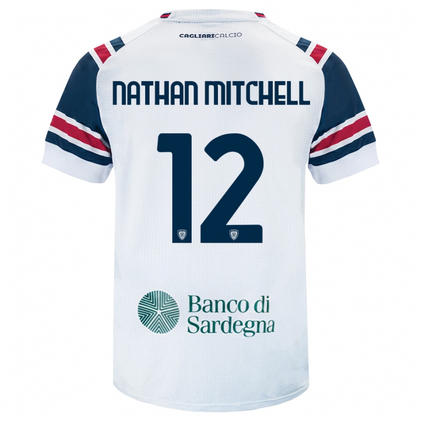 ילדים Anton Nathan Mitchell #12 לבן אדום ירוק הרחק ג'רזי 2026/27 חולצה קצרה