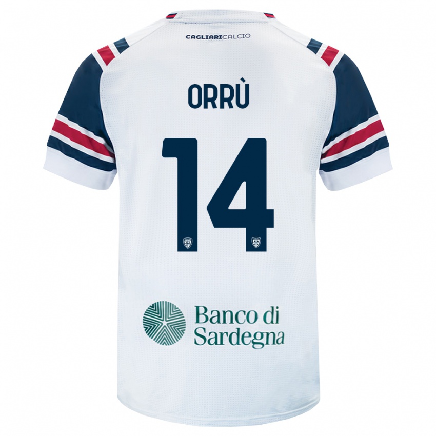 ילדים Gabriele Orrù #14 לבן אדום ירוק הרחק ג'רזי 2026/27 חולצה קצרה