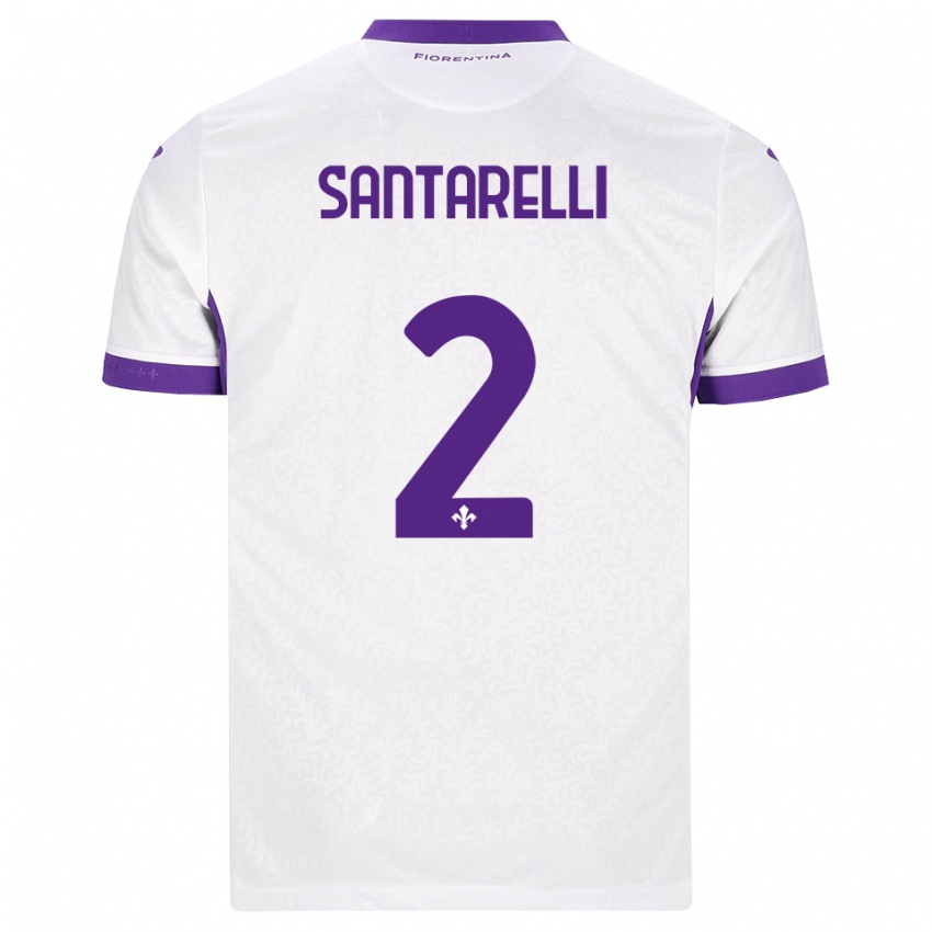 ילדים Andrea Santarelli #2 לבן סגול הרחק ג'רזי 2026/27 חולצה קצרה