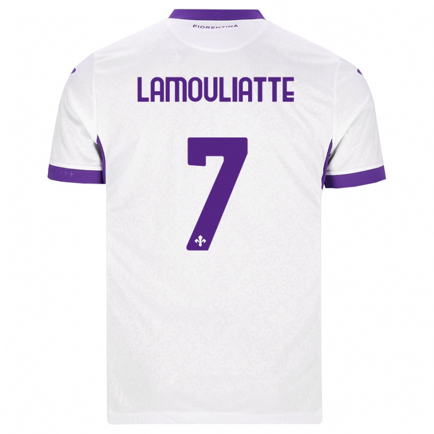 ילדים Hugo Lamouliatte #7 לבן סגול הרחק ג'רזי 2026/27 חולצה קצרה