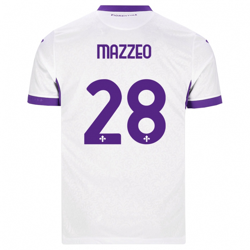 ילדים ברנדו מזיו #28 לבן סגול הרחק ג'רזי 2026/27 חולצה קצרה
