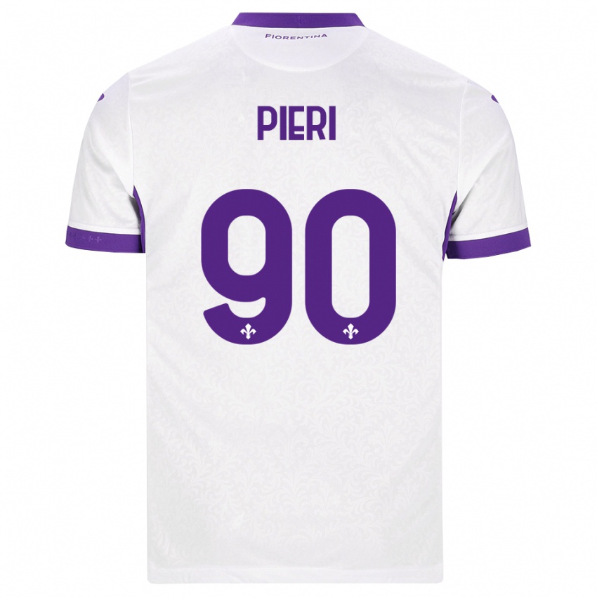 ילדים Arianna Pieri #90 לבן סגול הרחק ג'רזי 2026/27 חולצה קצרה