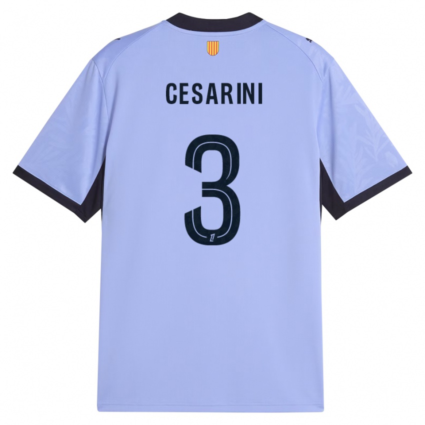 ילדים Gaëtan Cesarini #3 שחור לבנדר ג'רזי קיט שלישי 2026/27 חולצה קצרה