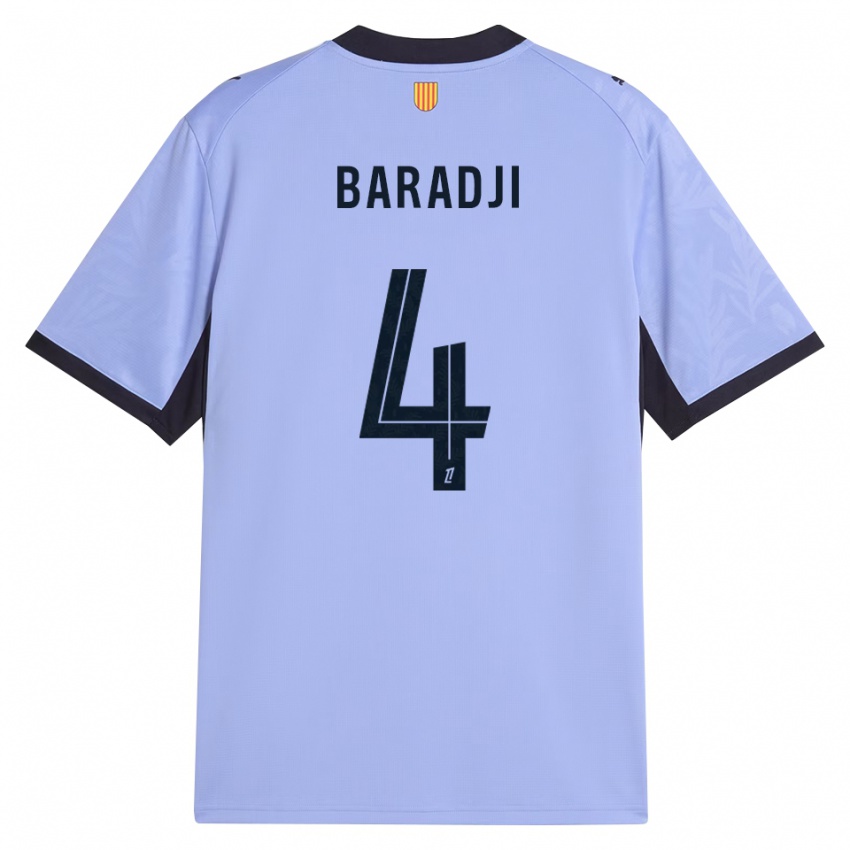 ילדים Mohamed Baradji #4 שחור לבנדר ג'רזי קיט שלישי 2026/27 חולצה קצרה