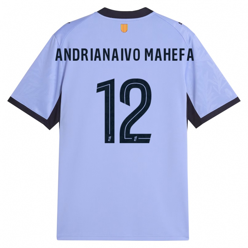 ילדים Mathis Andrianaivo Mahefa #12 שחור לבנדר ג'רזי קיט שלישי 2026/27 חולצה קצרה