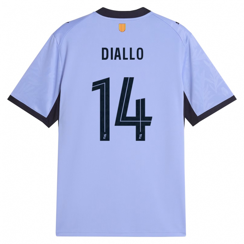 ילדים Eliès Diallo #14 שחור לבנדר ג'רזי קיט שלישי 2026/27 חולצה קצרה