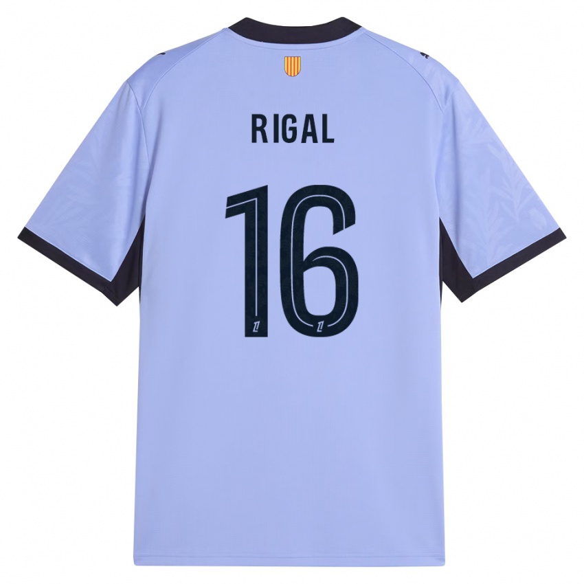 ילדים Pablo Rigal #16 שחור לבנדר ג'רזי קיט שלישי 2026/27 חולצה קצרה
