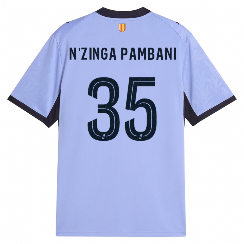 ילדים Pladi N'zinga Pambani #35 שחור לבנדר ג'רזי קיט שלישי 2026/27 חולצה קצרה