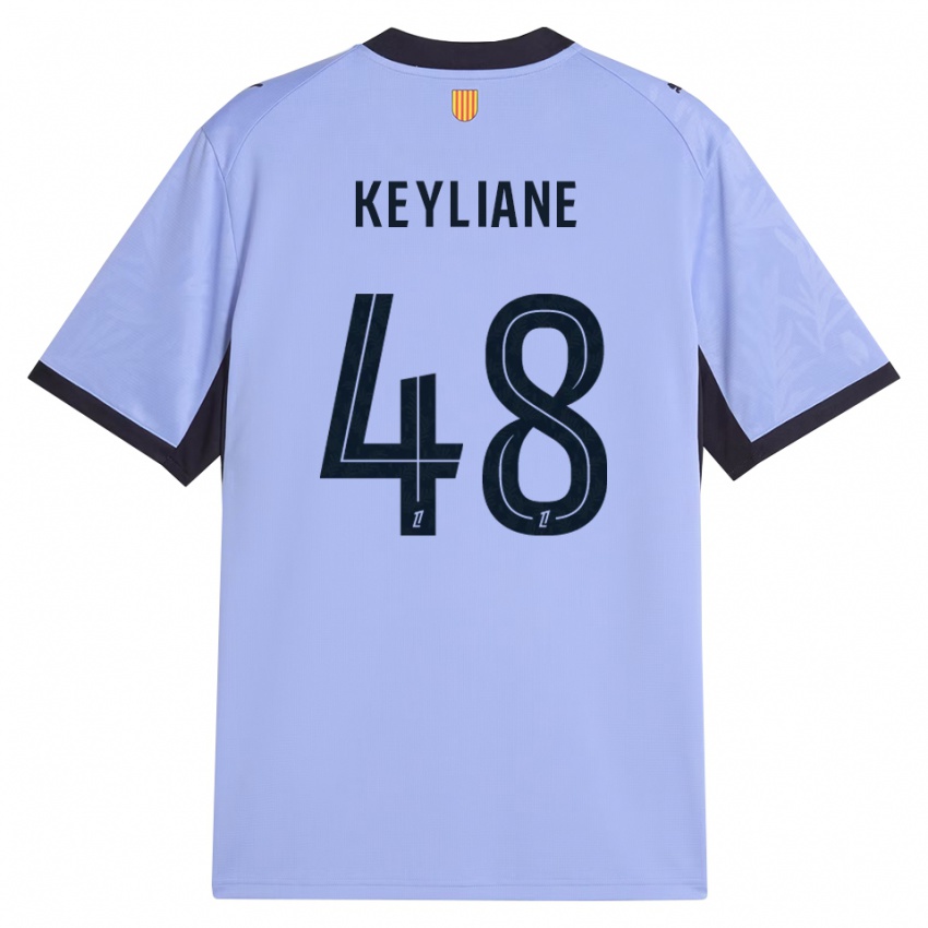 ילדים Keyliane Abdallah #48 שחור לבנדר ג'רזי קיט שלישי 2026/27 חולצה קצרה