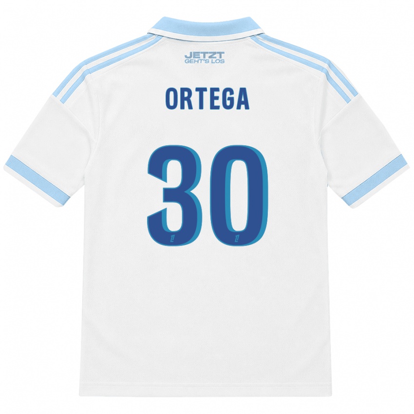 גברים Jacobo Ortega #30 כחול שמיים בהיר לבן אדום הרחק ג'רזי 2026/27 חולצה קצרה