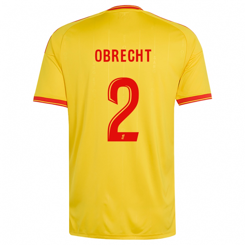 גברים Laura Obrecht #2 זהב כתום אדום ג'רזי ביתית 2026/27 חולצה קצרה