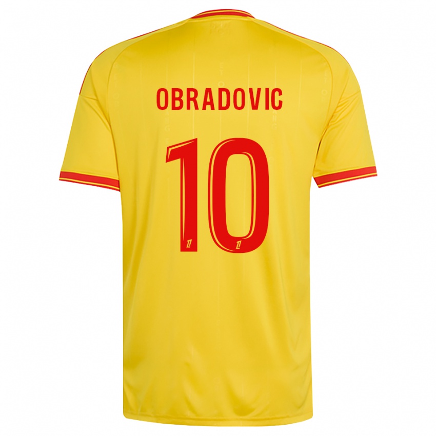 גברים Ognjen Obradovic #10 זהב כתום אדום ג'רזי ביתית 2026/27 חולצה קצרה
