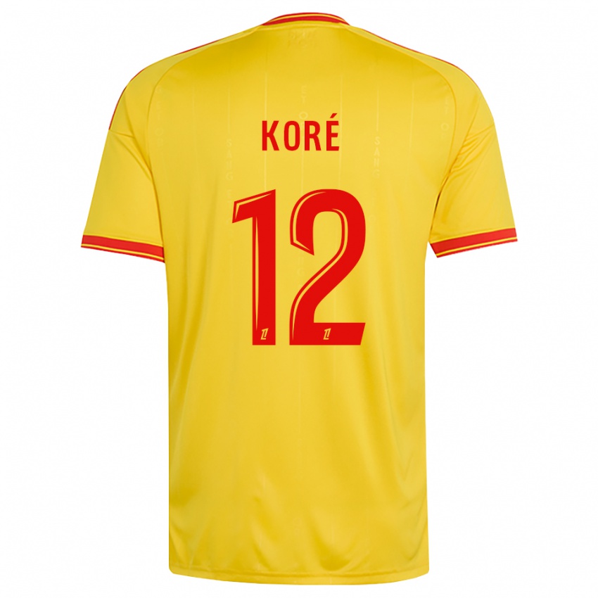 גברים Mathis Koré #12 זהב כתום אדום ג'רזי ביתית 2026/27 חולצה קצרה