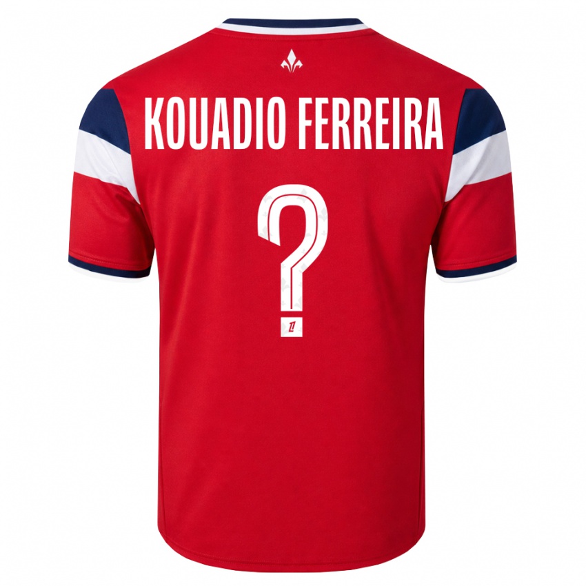 גברים Wilfrid Kouadio Ferreira #0 אדום לבן כחול מלכותי ג'רזי ביתית 2026/27 חולצה קצרה