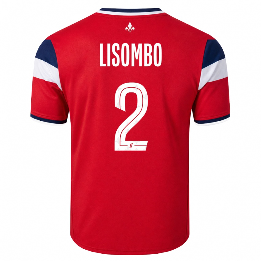 גברים Lougy Lisombo #2 אדום לבן כחול מלכותי ג'רזי ביתית 2026/27 חולצה קצרה