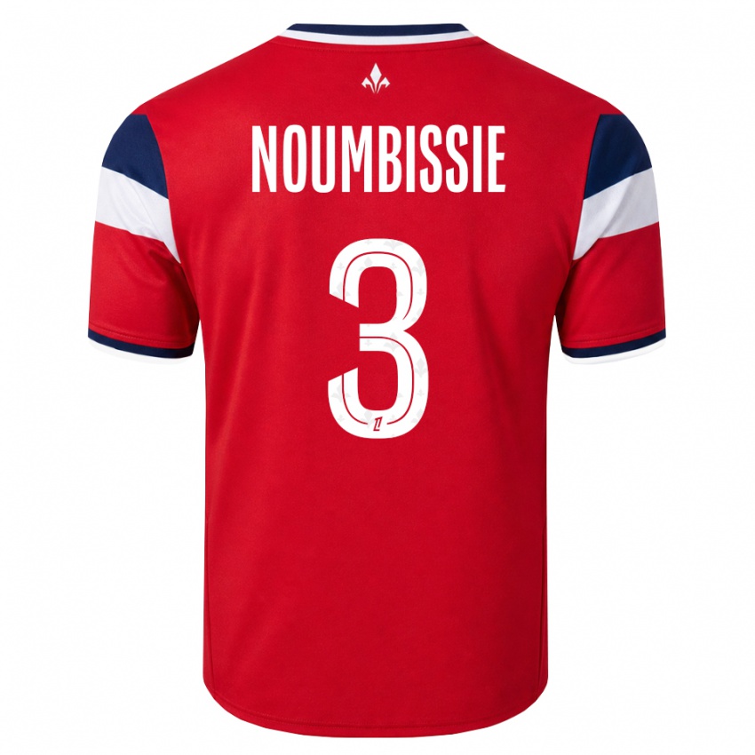 גברים Stéphane Noumbissie #3 אדום לבן כחול מלכותי ג'רזי ביתית 2026/27 חולצה קצרה