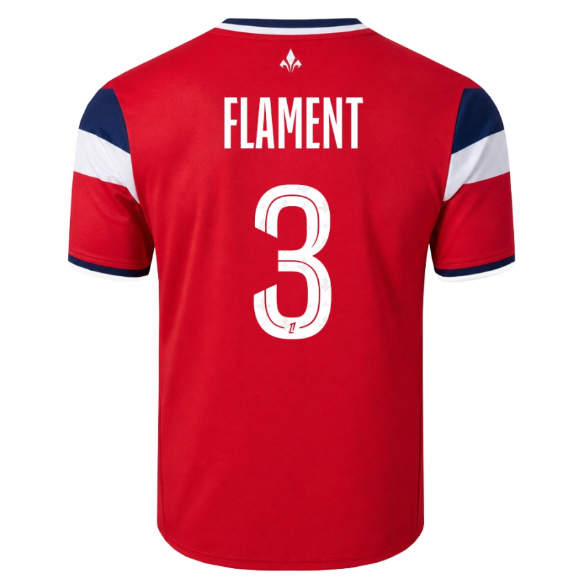 גברים Corentin Flament #3 אדום לבן כחול מלכותי ג'רזי ביתית 2026/27 חולצה קצרה