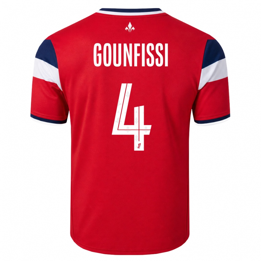 גברים Mouad Gounfissi #4 אדום לבן כחול מלכותי ג'רזי ביתית 2026/27 חולצה קצרה