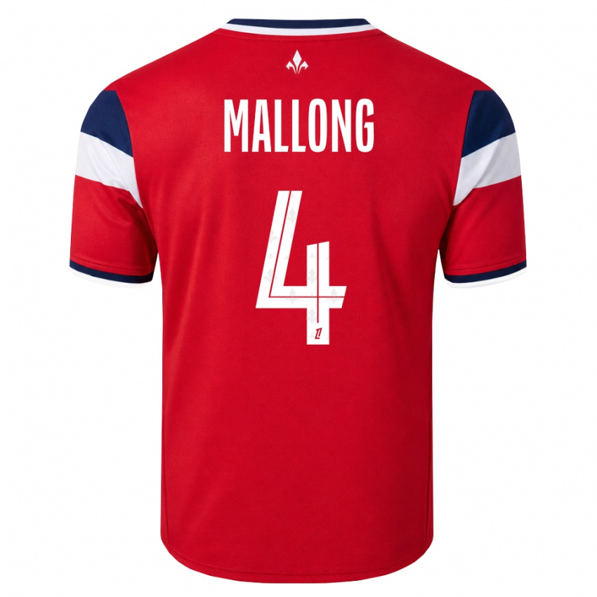 גברים Raphaël Mallong #4 אדום לבן כחול מלכותי ג'רזי ביתית 2026/27 חולצה קצרה