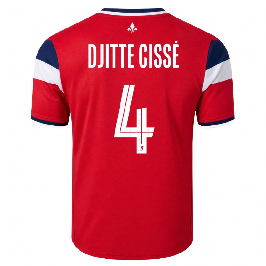גברים Babacar Djitte Cissé #4 אדום לבן כחול מלכותי ג'רזי ביתית 2026/27 חולצה קצרה
