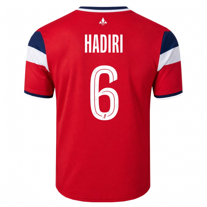 גברים Elias Hadiri #6 אדום לבן כחול מלכותי ג'רזי ביתית 2026/27 חולצה קצרה