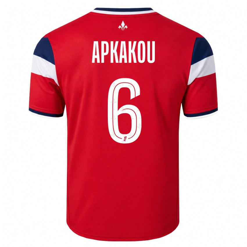 גברים Ethan Apkakou #6 אדום לבן כחול מלכותי ג'רזי ביתית 2026/27 חולצה קצרה