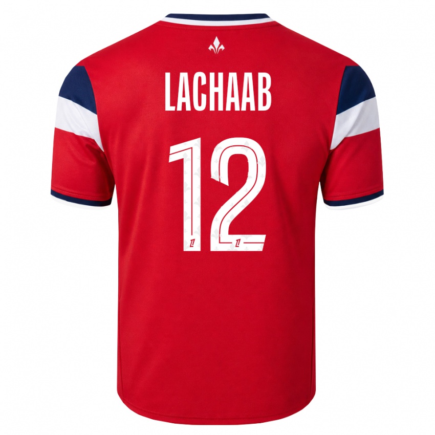 גברים Younes Lachaab #12 אדום לבן כחול מלכותי ג'רזי ביתית 2026/27 חולצה קצרה