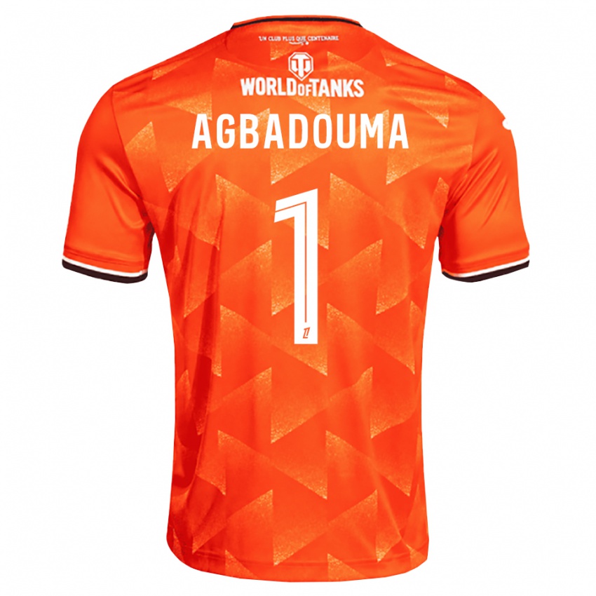 גברים Mathys Agbadouma #1 כתום לבן שחור ג'רזי ביתית 2026/27 חולצה קצרה
