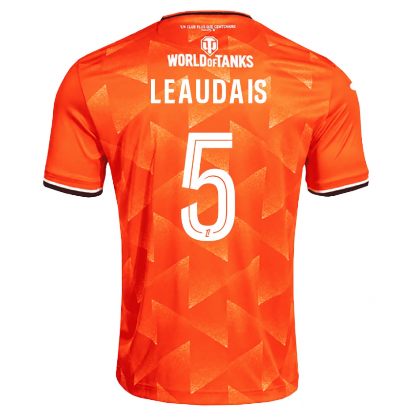 גברים Lucas Leaudais #5 כתום לבן שחור ג'רזי ביתית 2026/27 חולצה קצרה