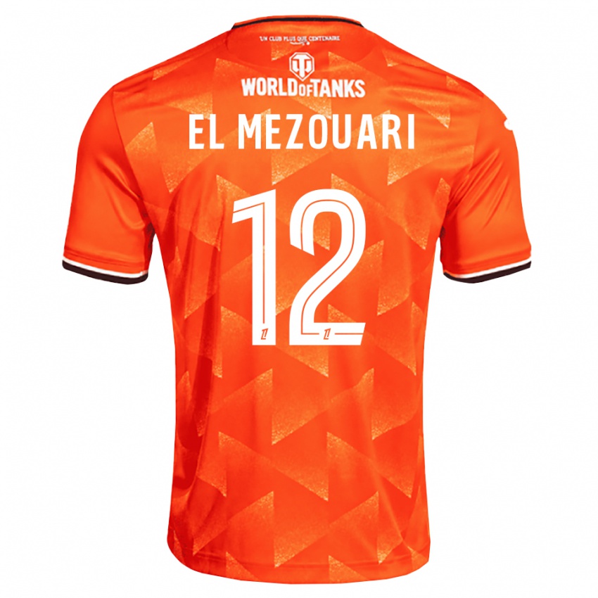 גברים Salah-Dine El Mezouari #12 כתום לבן שחור ג'רזי ביתית 2026/27 חולצה קצרה